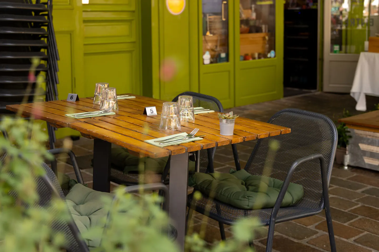 Terrazza del ristorante Masama, place de la Bilange a Saumur